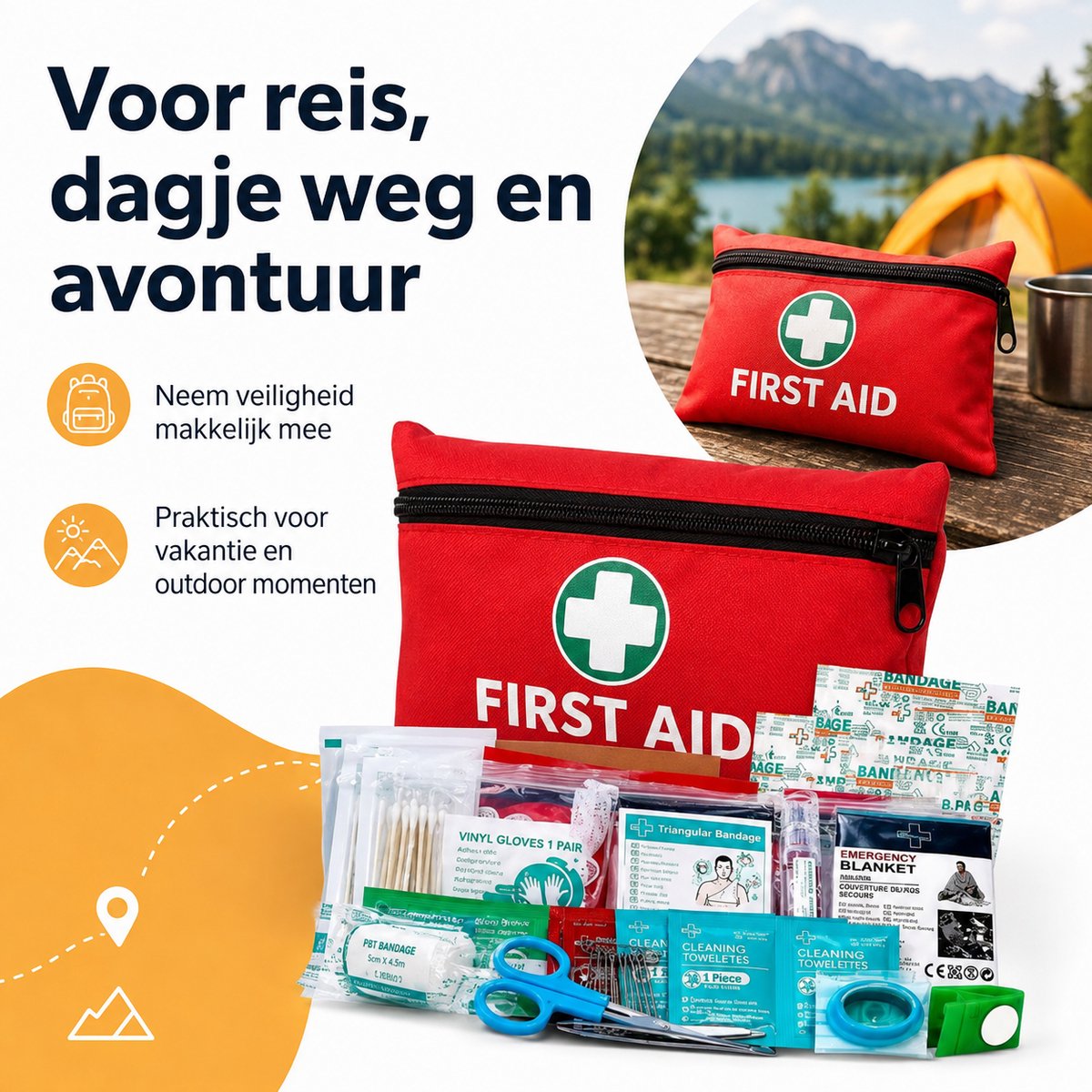 Twenty4seven® EHBO Kit 110 Delig - Verbanddoos & Koffer - Noodpakket met Verband - Draagbaar voor Thuis, Bedrijf, Auto & Op Reis – foto 6