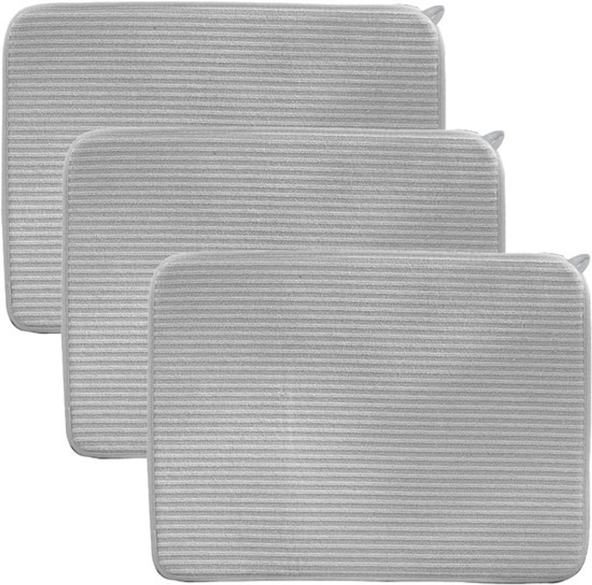 Microvezel afwasmat 3-pack: absorberend afdruiprek voor keuken - machinewasbaar - 45 cm x 60 cm