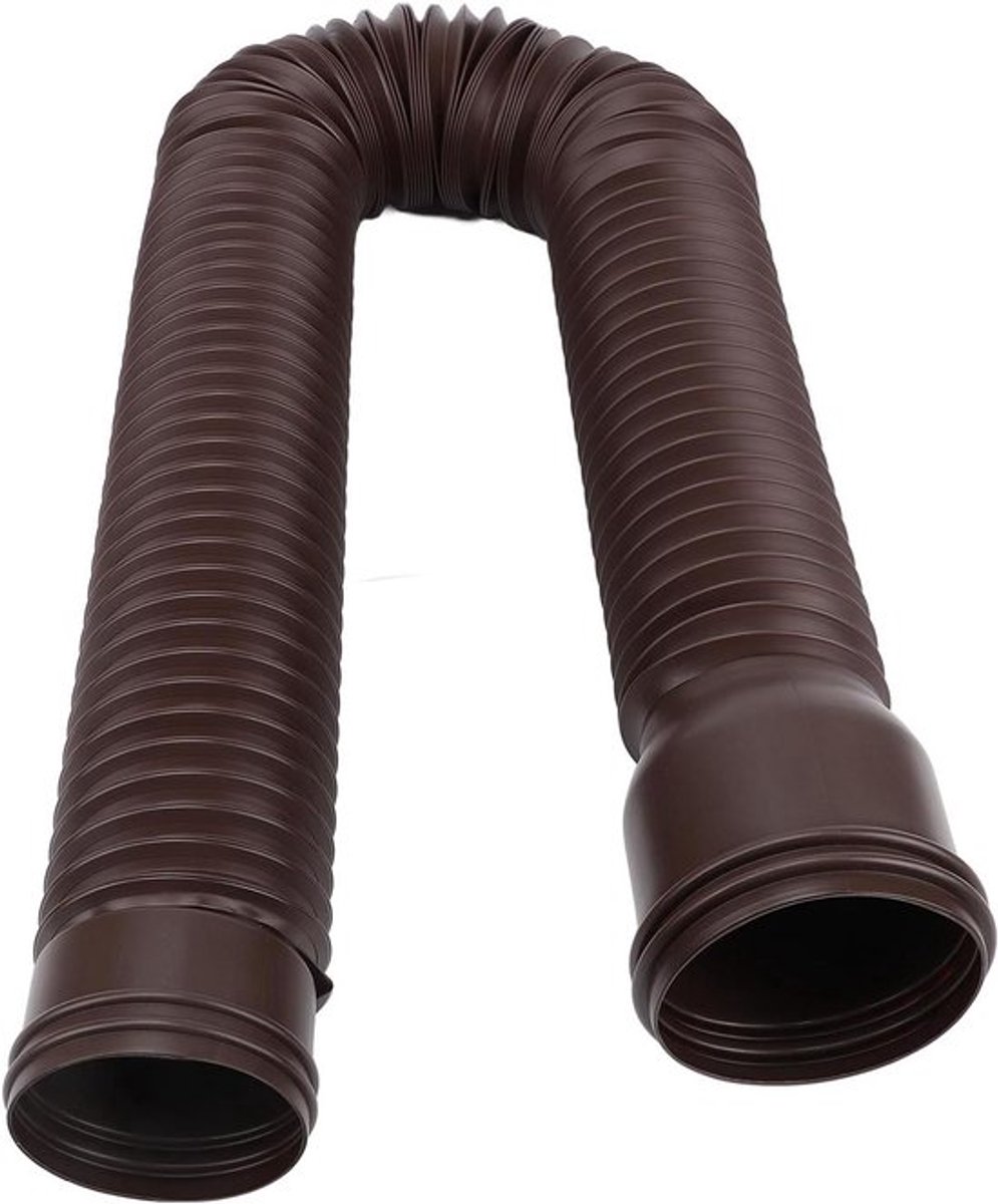 Regenpijp Extensie van PE en ABS, flexibel en intrekbaar, spatblokontwerp - 20-59 inch - Buiten toepassing, bruin - Regenpijp-extender met verdikking