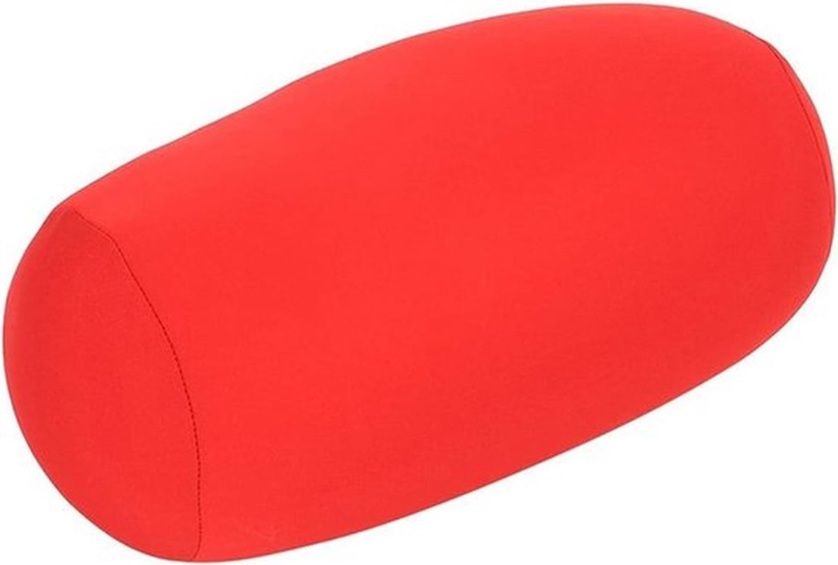 Comfortabele Microbead Rugsteun Kussen voor Thuis en Reizen - Ideaal voor Nekondersteuning en Slaap (Rood)
