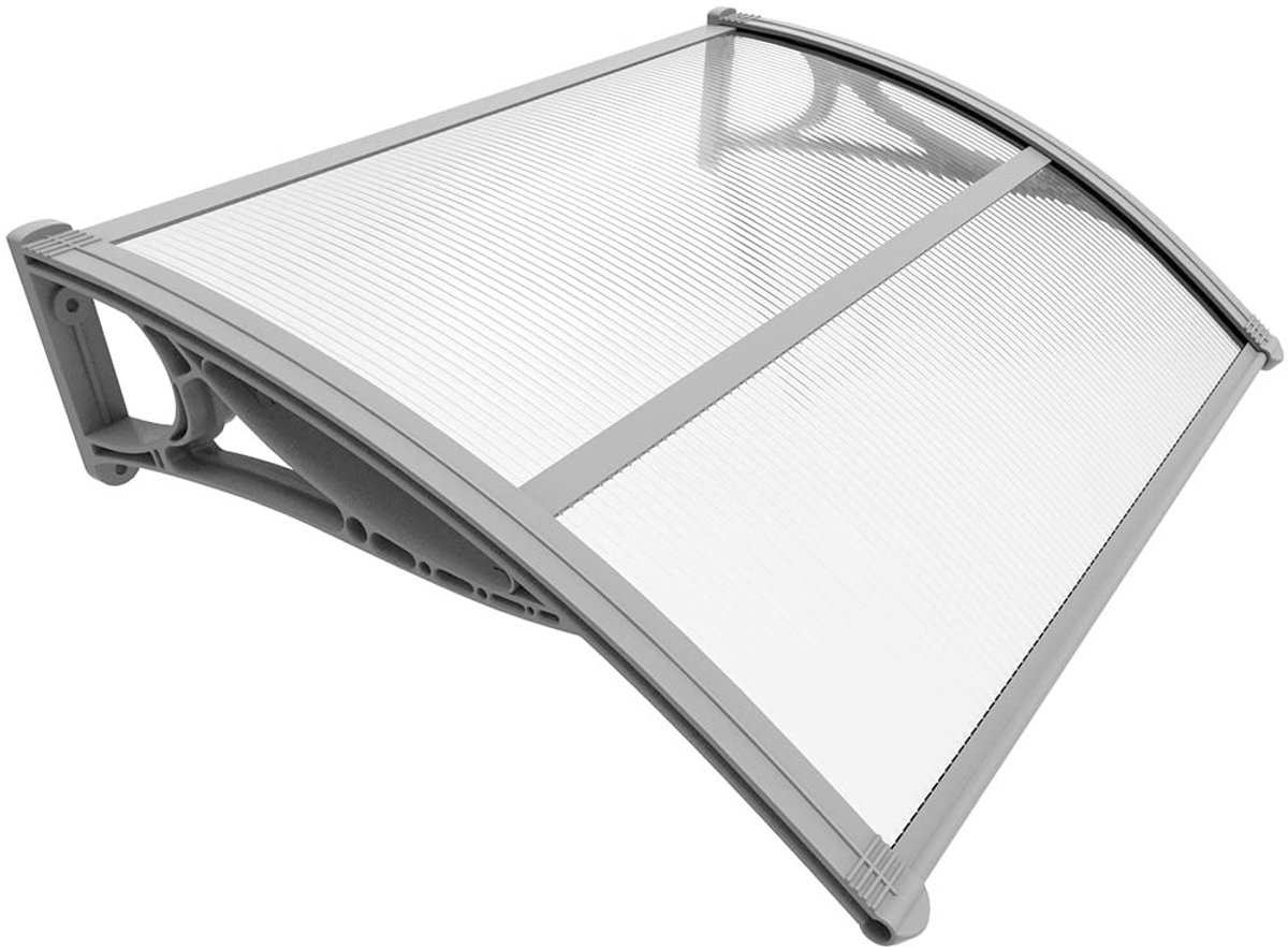 Solidchoice - Voordeur Overkapping 100 x 80 cm van Aluminium en Polycarbonaat