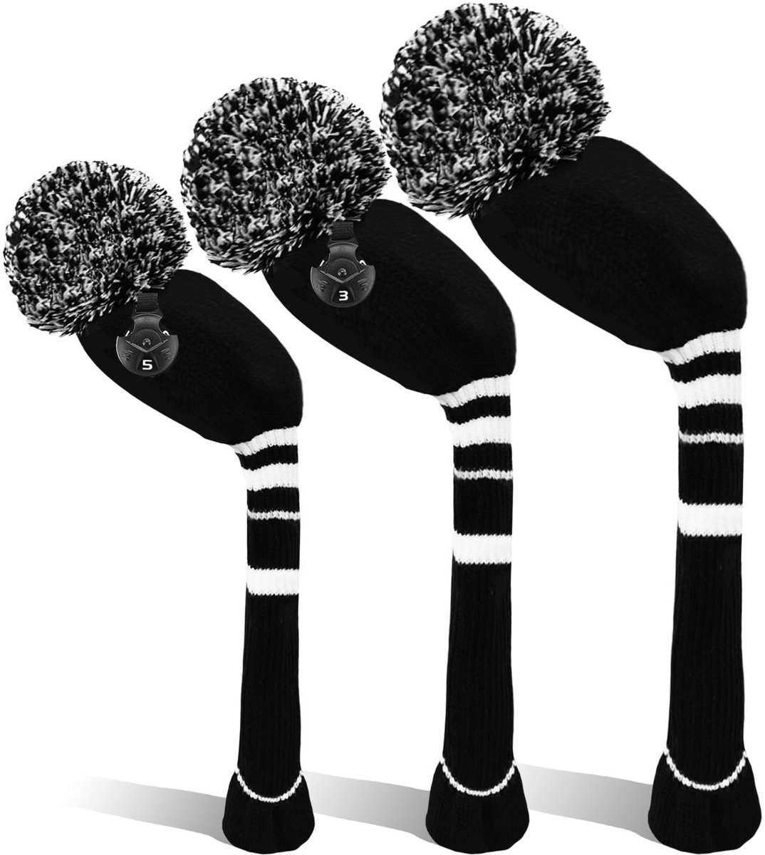 Solidchoice - Golf Hoofddeksels voor Woods en Drivers 3 Stuks