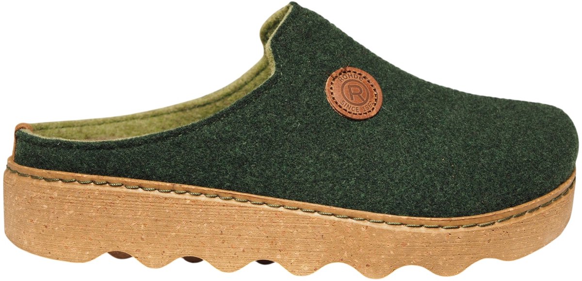 Rohde 6120 - Dames pantoffels - Kleur: Groen - Maat: 42