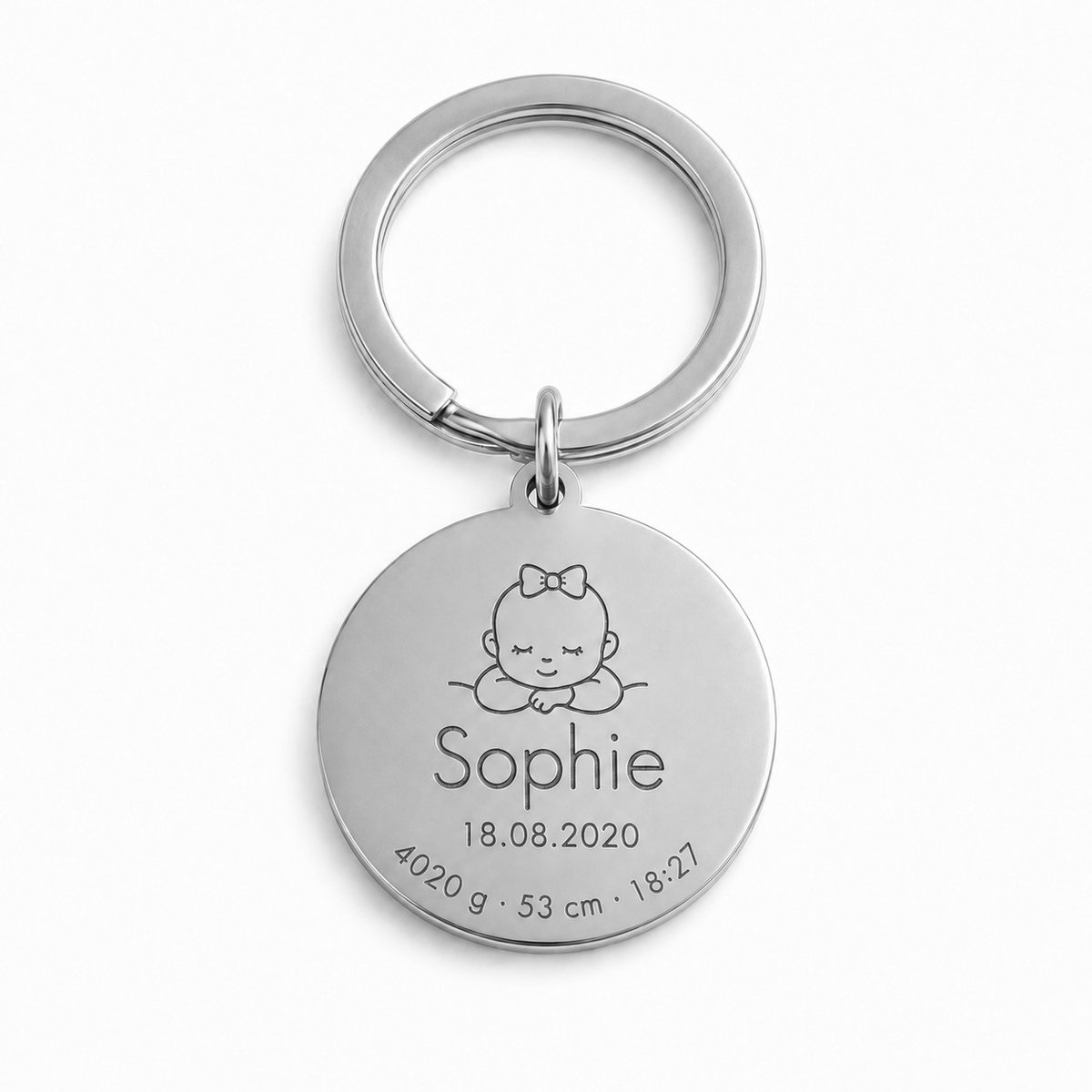 Sleutelhanger Mijn Baby Zilver