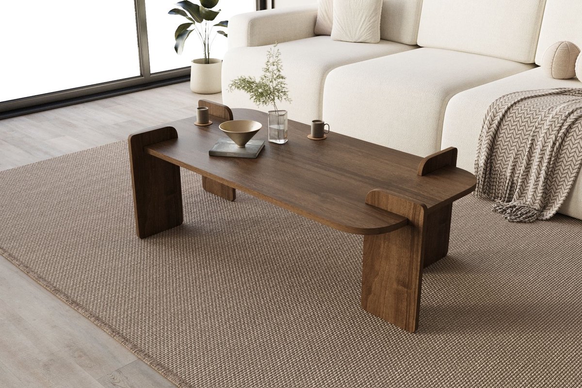 Asir - Salontafel - Walnoot - 120 x 35 x 60 cm