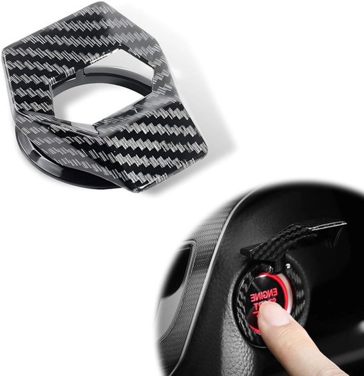 Motor Stopknop voor Auto, Startknop voor Motor, Zwart, Drukknop, Handmatige Bediening, Auto Accessoire, Motoronderdelen