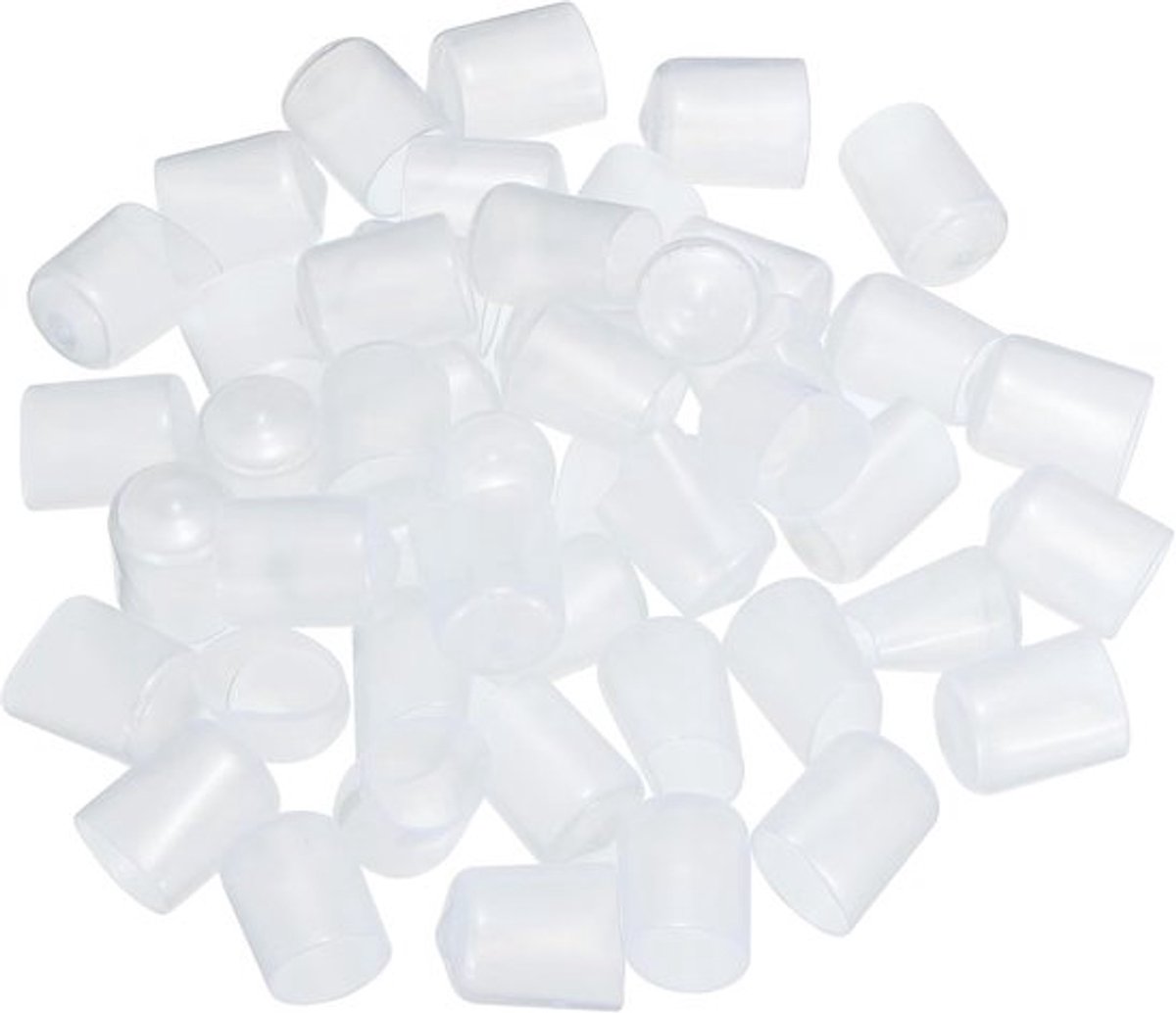 Eindkappen 50 Stuks - Rubber - 15 mm ID - Draadbeschermers - Flexibele Hoes - Stofbestendig - Zacht en Elastisch Materiaal - Rubberen Doppen