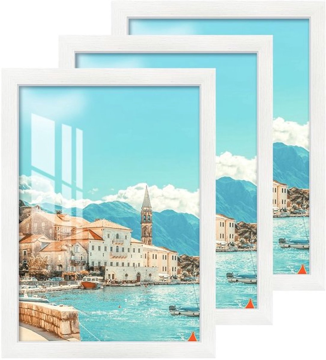Fotolijst 30x40 cm - Set van 3 - Lichtgewicht - Krasbestendig - Voor wand/tafelblad - Modern ontwerp - Lijst
