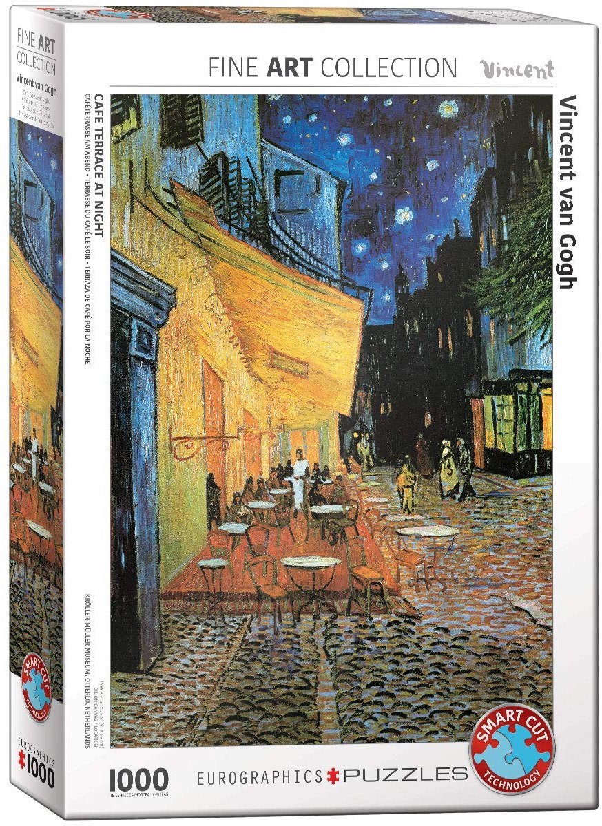 Solidchoice - Café Terrace by Night Puzzel van 1000 Stukken