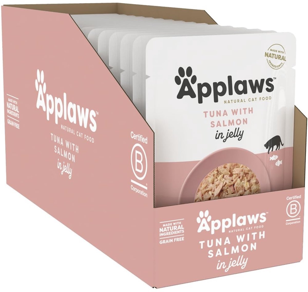 Solidchoice - Natuurlijke Kattenvoer met Tonijn en Zalm in Gelei