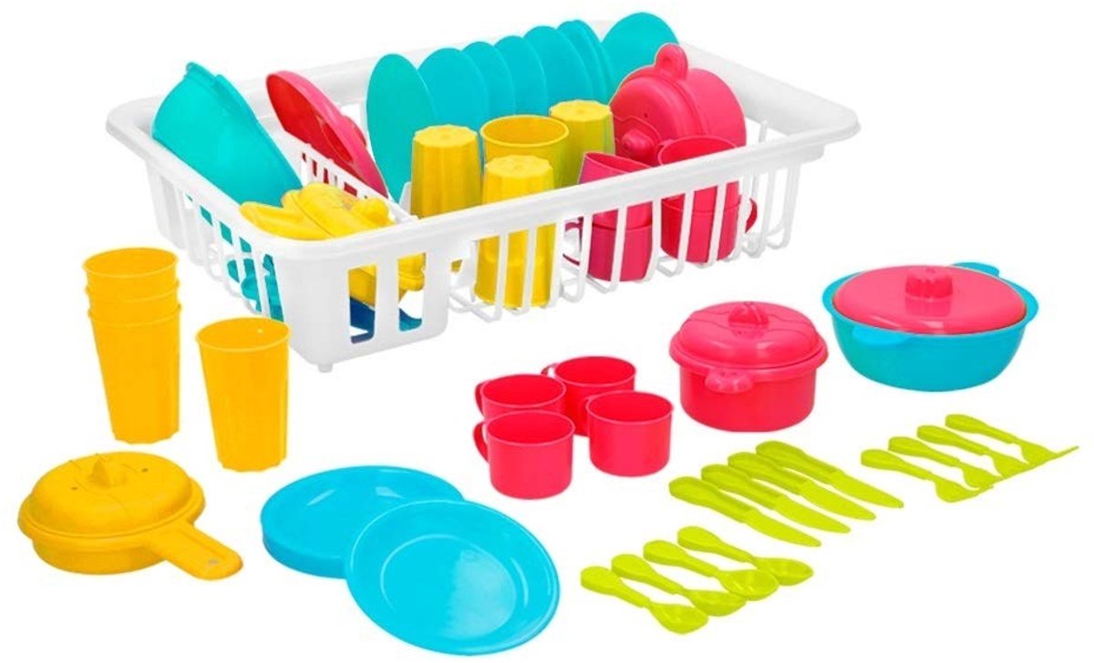 Solidchoice - Kleurrijk Kinder Afdruiprek met 35 Delen