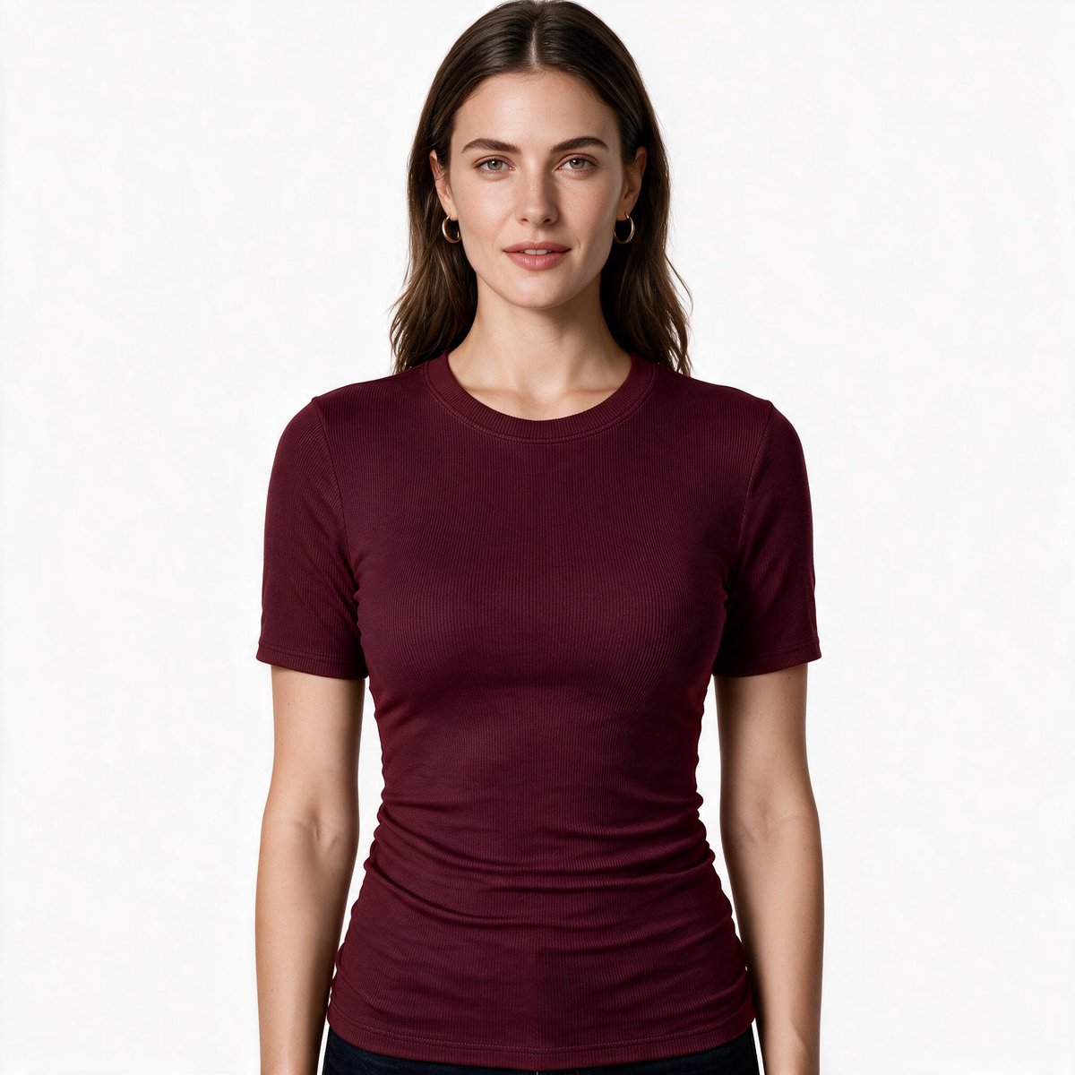 Imily Bela Dames Aansluitend T-shirt met Ronde Hals