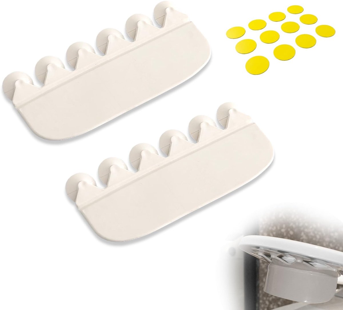 Solidchoice - Urineafweerders voor Toiletbril met Zuignap, Set van 2