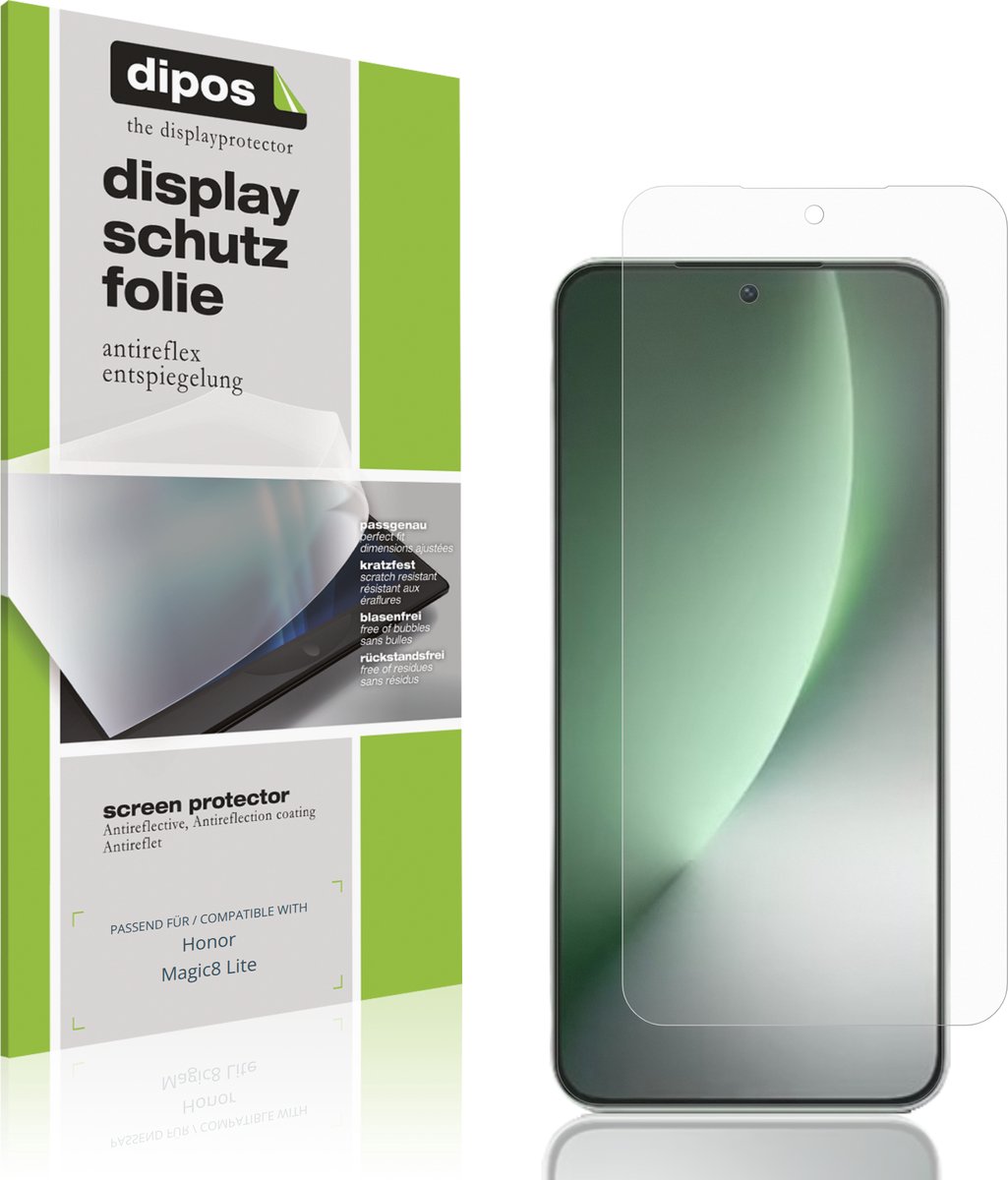 dipos – 4x Matte Beschermfolie geschikt voor Honor Magic8 Lite | Krasbestendige & antireflecterende Screenprotector Ultra-Thin
