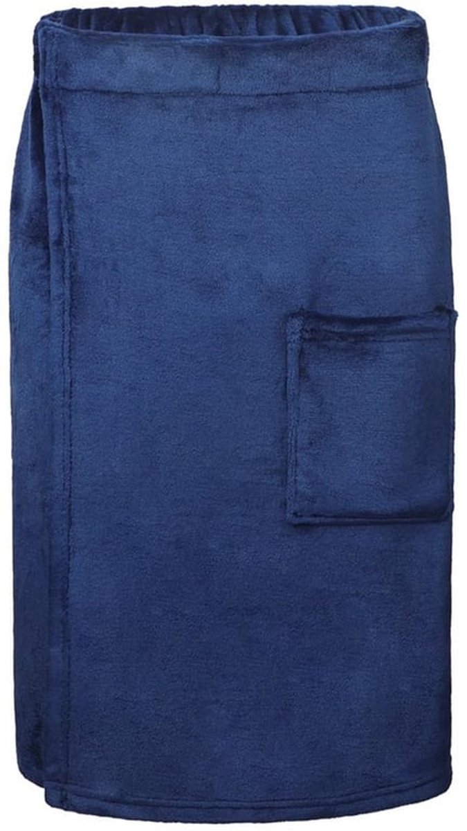 Saunakilt heren - Zachte sauna handdoek - Korte snit - Elastische band - Opgestikte zak - Comfortabel en praktisch - Saunahanddoek