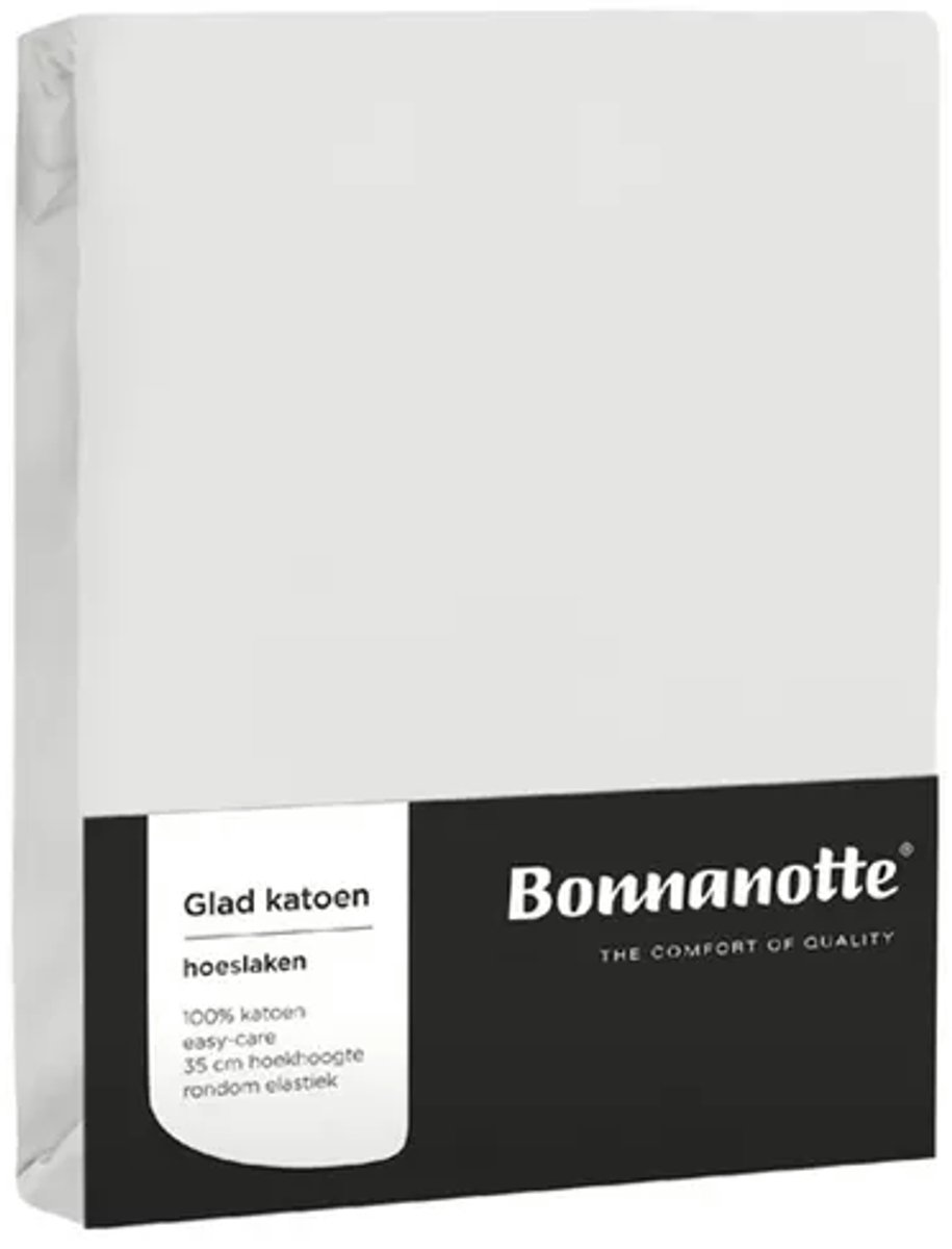 Bonnanotte Hoeslaken Katoen Off White 160x200