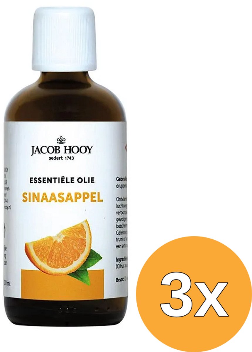 3x Jacob Hooy Sinaasappel olie (100 ml)