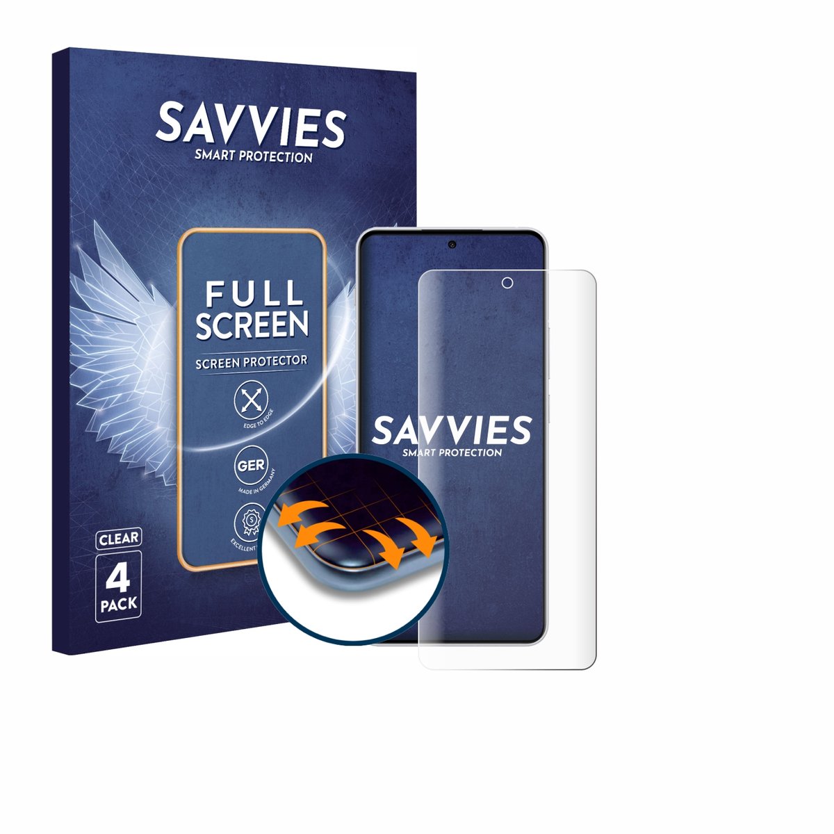 Savvies - Screenprotector voor OnePlus Nord 4 - Folie Beschermfolie transparant volledig dekking 4 Stuks