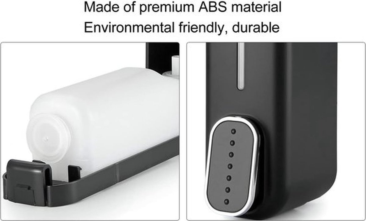 Handmatige Druk Zeepdispenser - 300ml Capaciteit - Zwart - Lotion & Zeepdispensers - Ideaal voor Thuis of Hotel - BPA-vrij