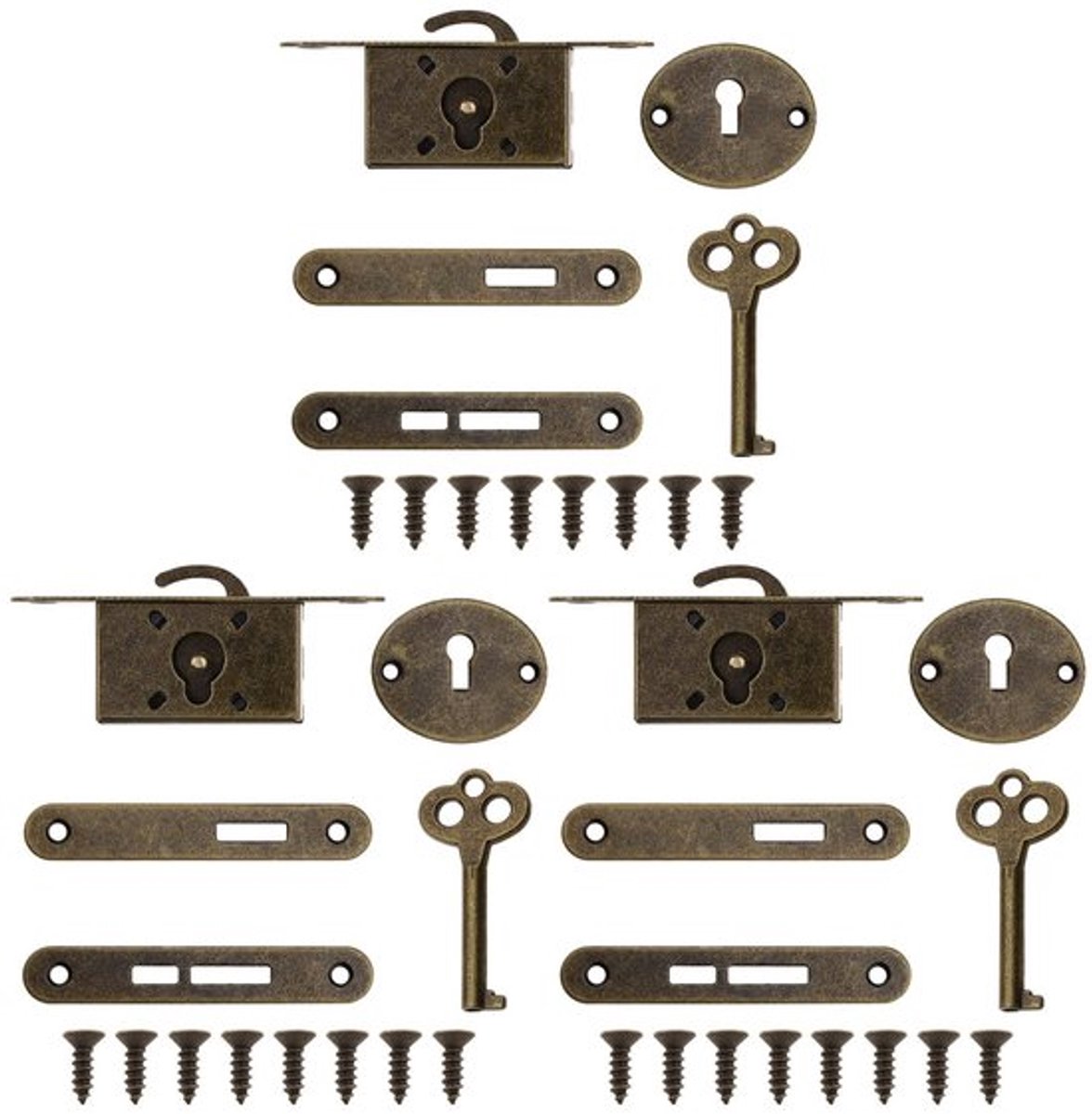 Kast Lock - Decoratieve Sieraden Doos Slot - Antiek Brons - Vintage Meubels Lock - Ideaal voor Huizen en Winkels