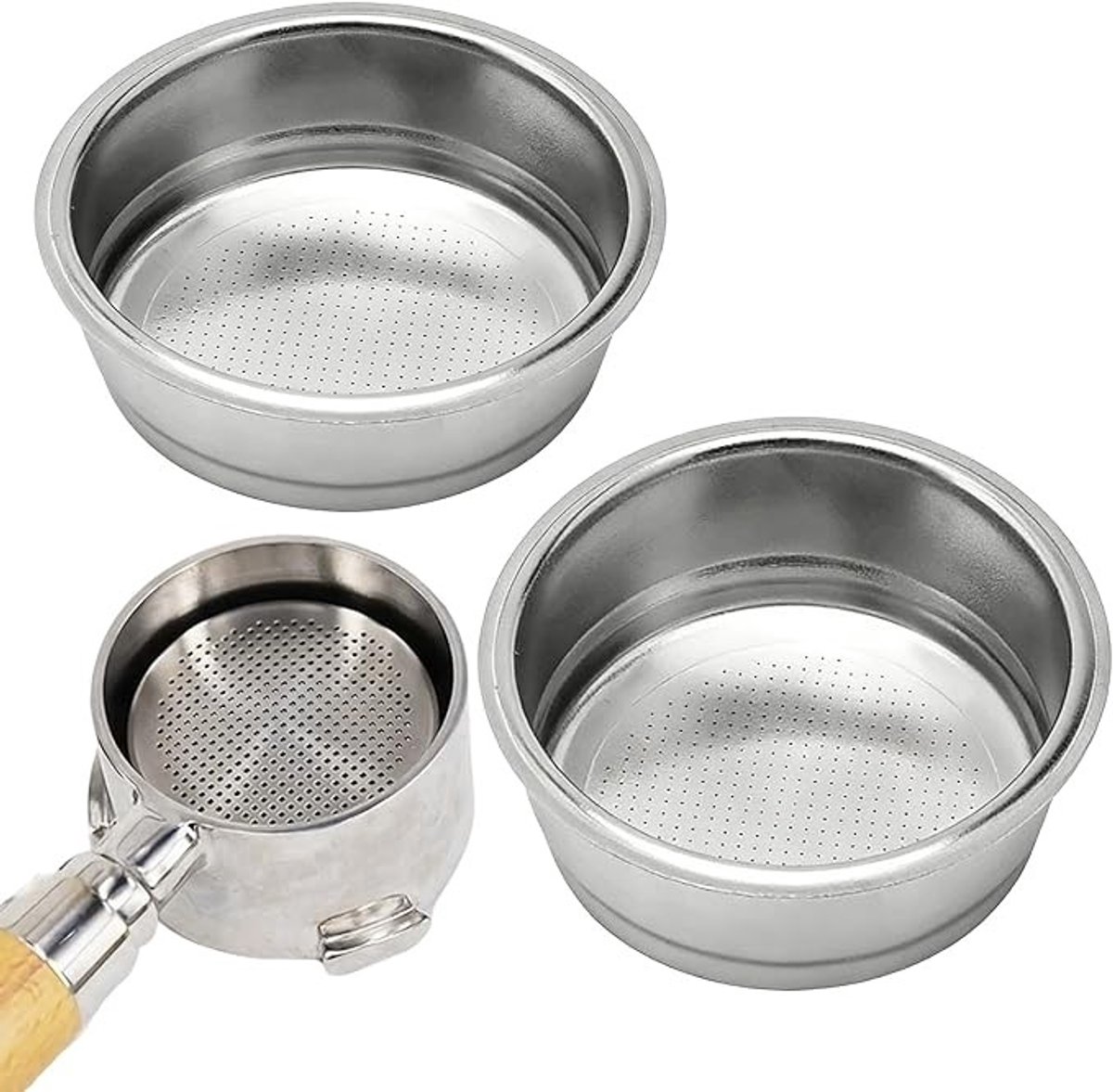 RVS Koffiezeef 51 mm – 2 stuks voor Espressomachines