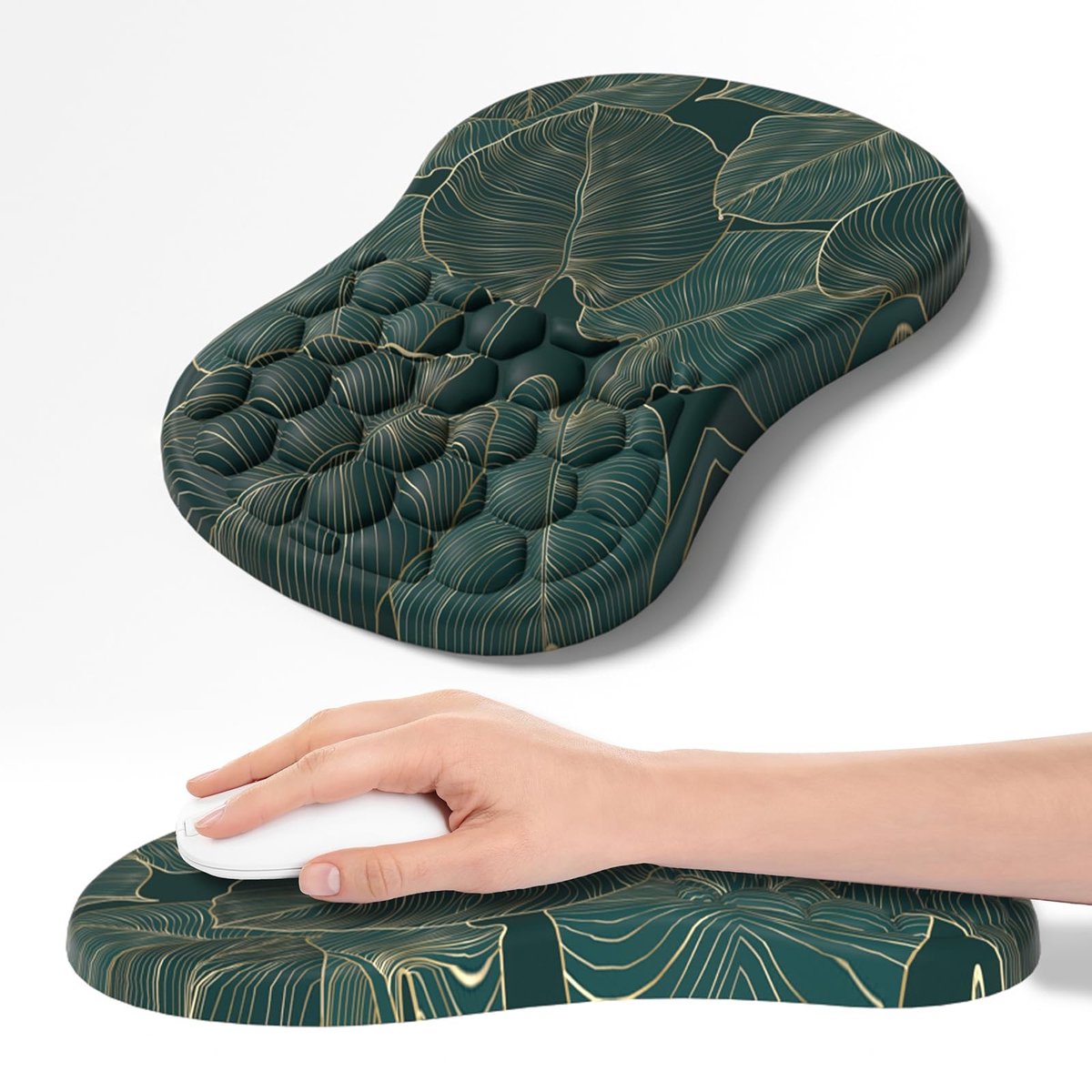 Solidchoice - Ergonomische Geheugenfoam Muismat met Polssteun voor Comfortabel Gebruik