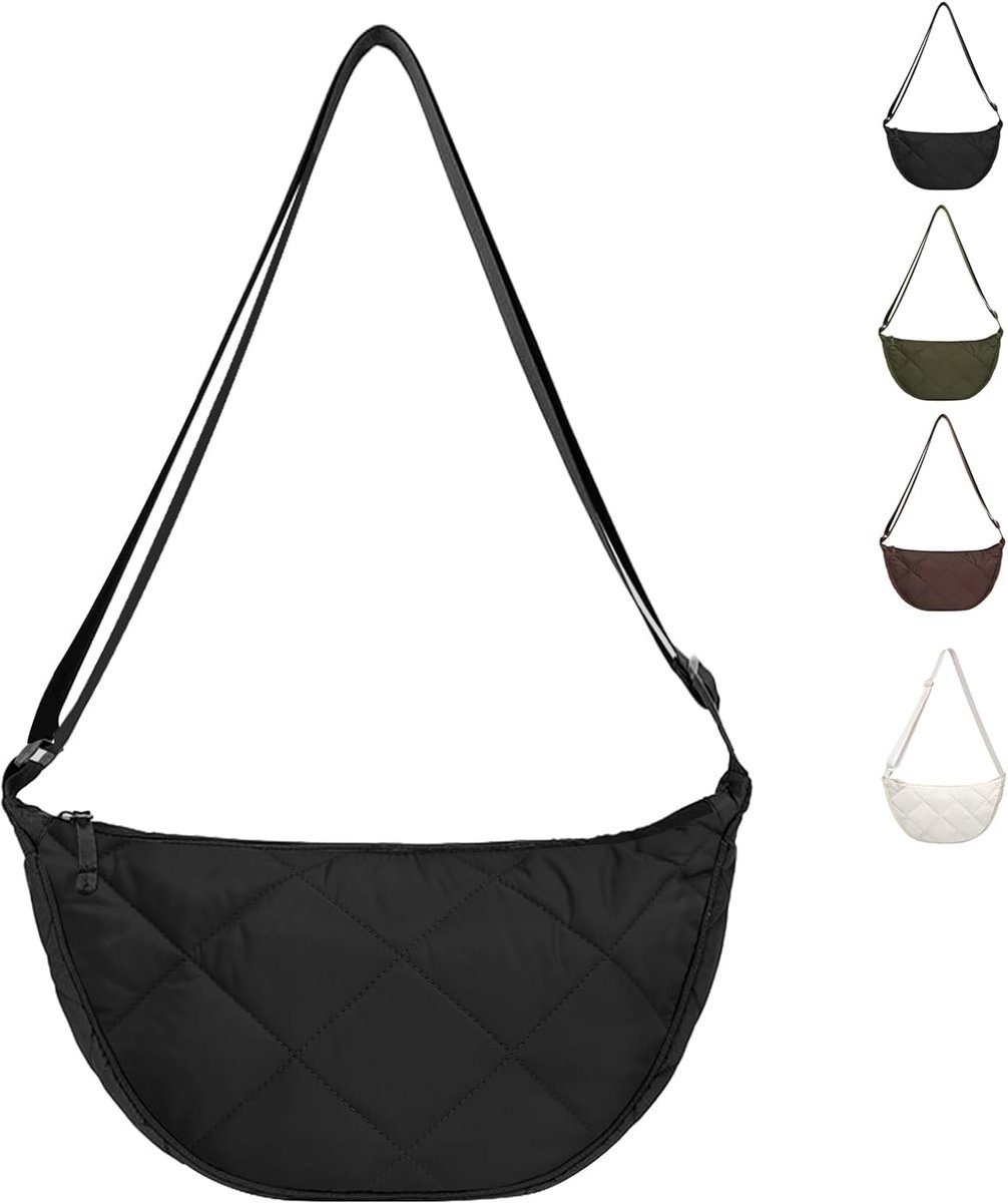 Schoudertas Moon Bag - halve maan tas van nylon - verstelbare schoudertas - ideaal voor dagelijks gebruik - ShopVlot