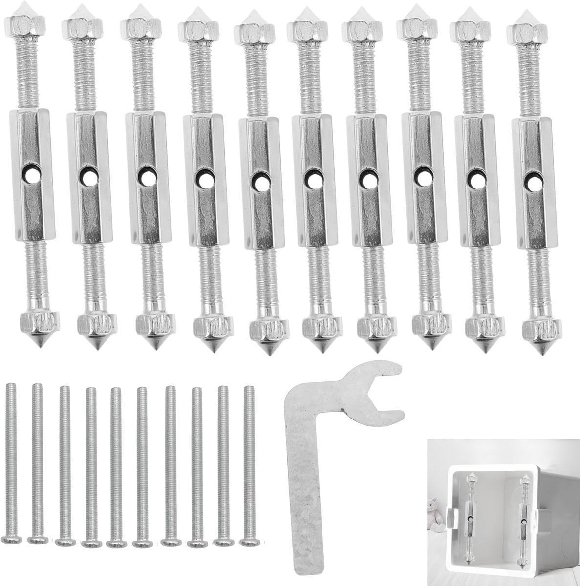 Wandmontage schakelaar reparatiegereedschap - 10 stuks 86-type schakelaar sokkel schroeven - duurzaam metaal - ShopVlot