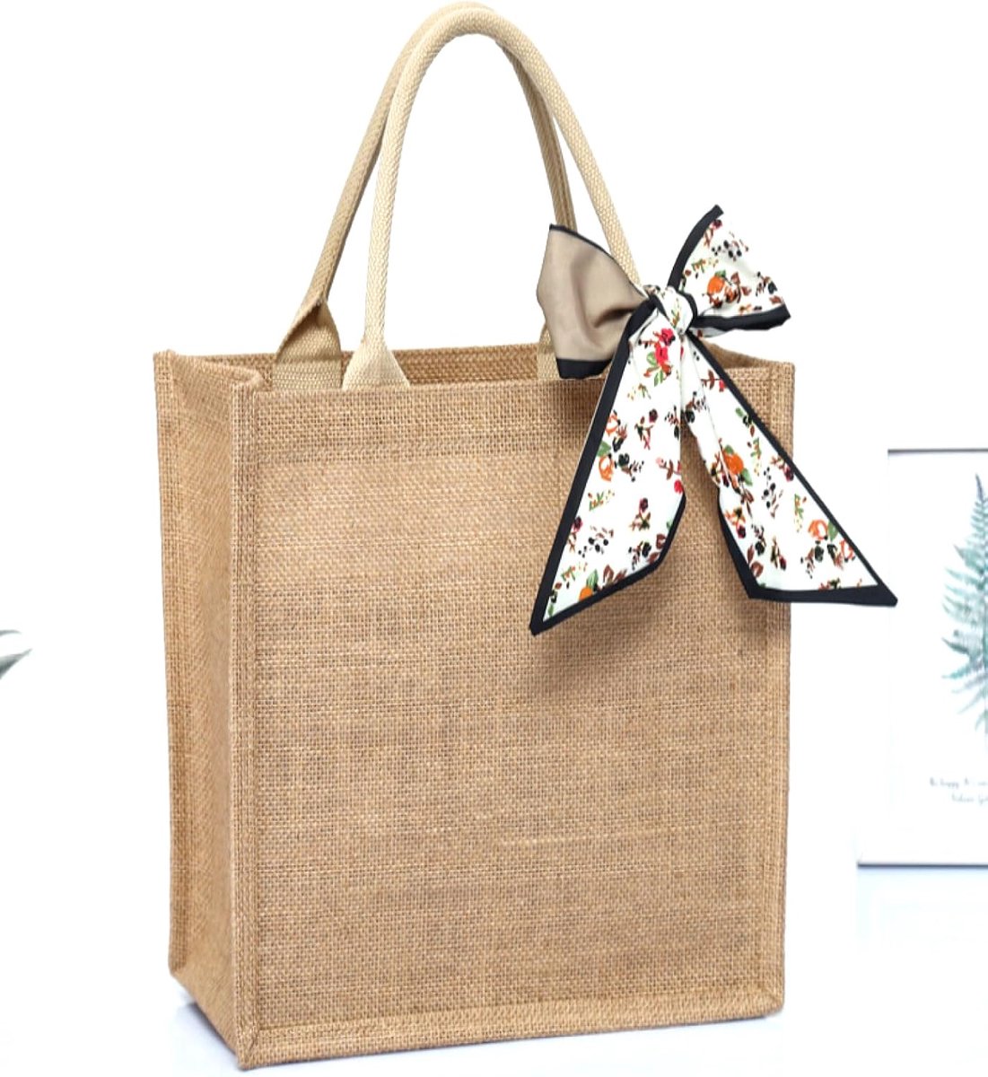 Jute tas groot - waterdicht jute - retro tas - ideale boodschappentas - ShopVlot