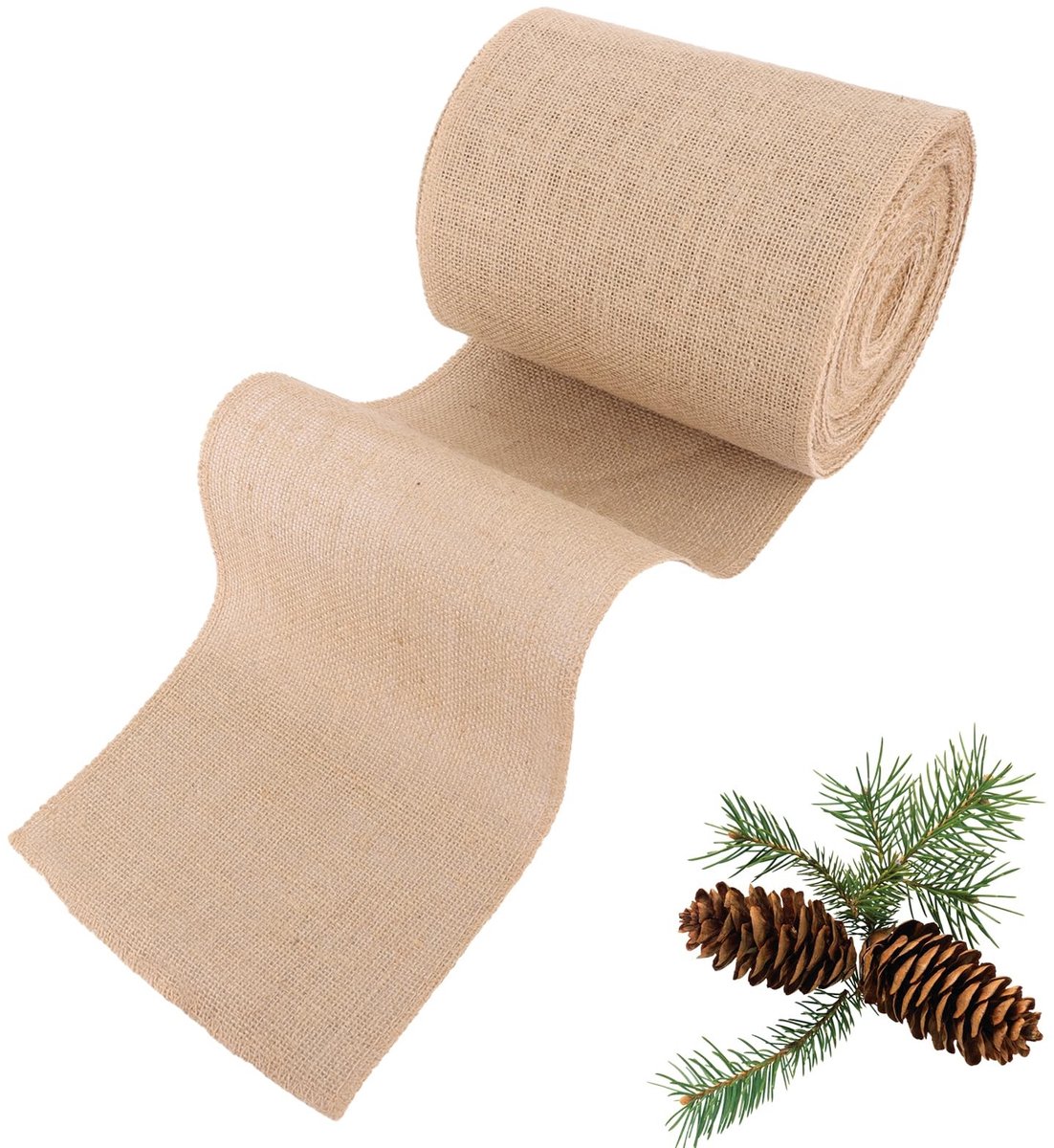 Solidchoice - Jute Tafelrunner 20cm x 20m voor Feestelijke Gelegenheden