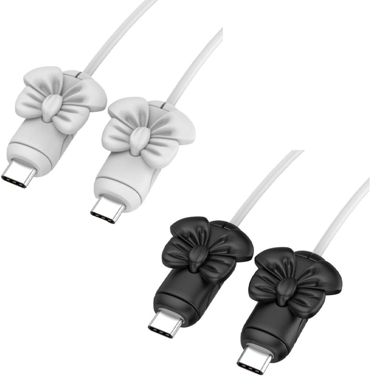 Solidchoice - Set van 4 Schattige Oplaadkabel Beschermers van Silicone