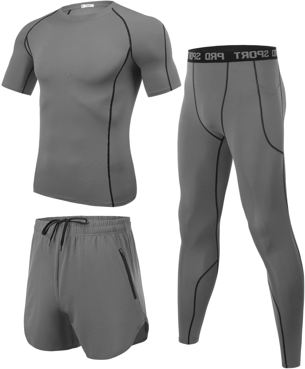 Solidchoice - Heren Compressiekleding Set voor Sport en Fitness