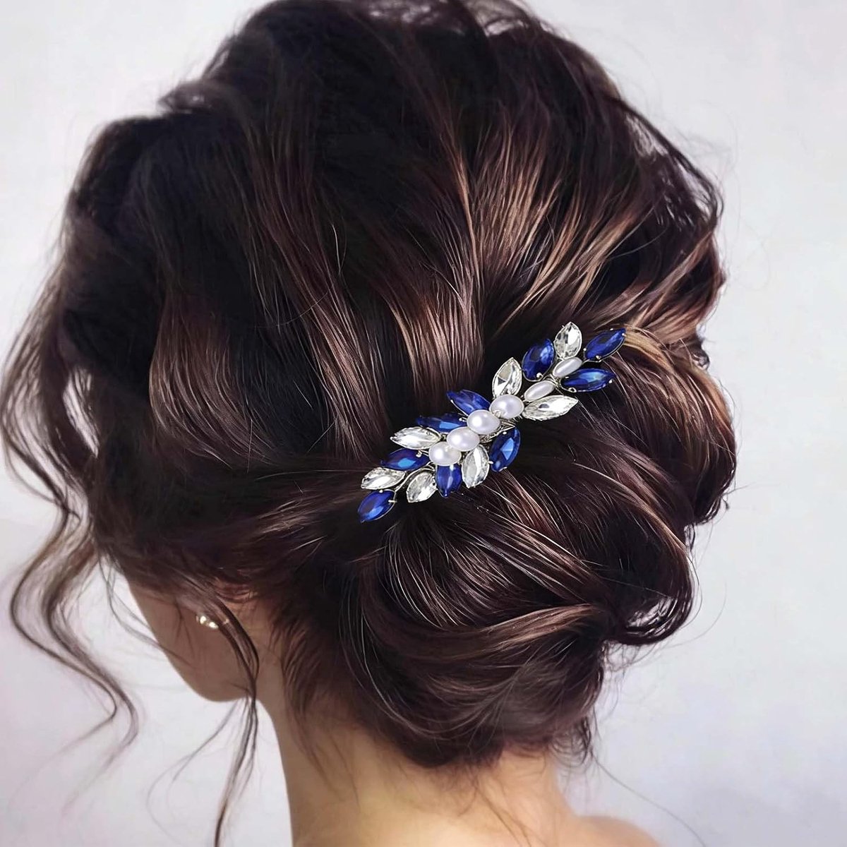 Haarkam voor bruid - glanzend - saffier cz - elegant haaraccessoire voor bruiloften - ShopVlot