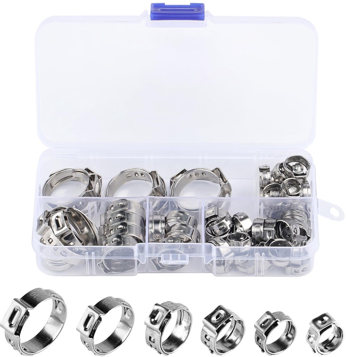 Solidchoice - 60-delige RVS Slangklemmen Set