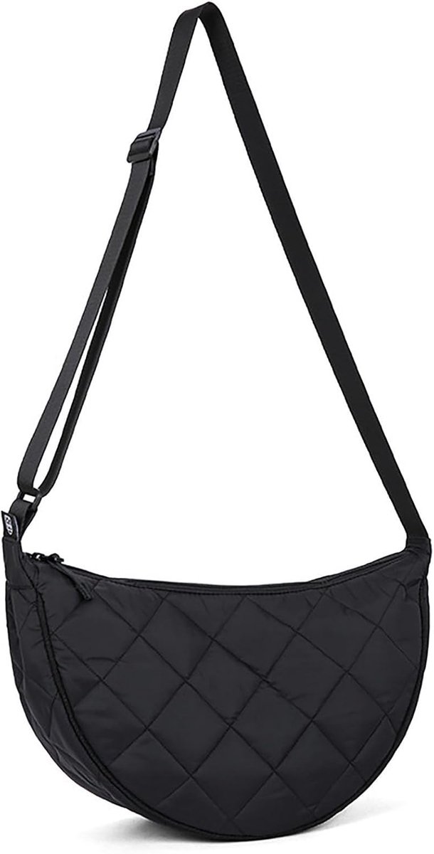 HAIWILL Half Moon Crossbody Bag Ladies Shoulder Bag Medium Nylon Padded Bag Ladies Buffer Bag Hobo Shopper Bag - ShopVlot