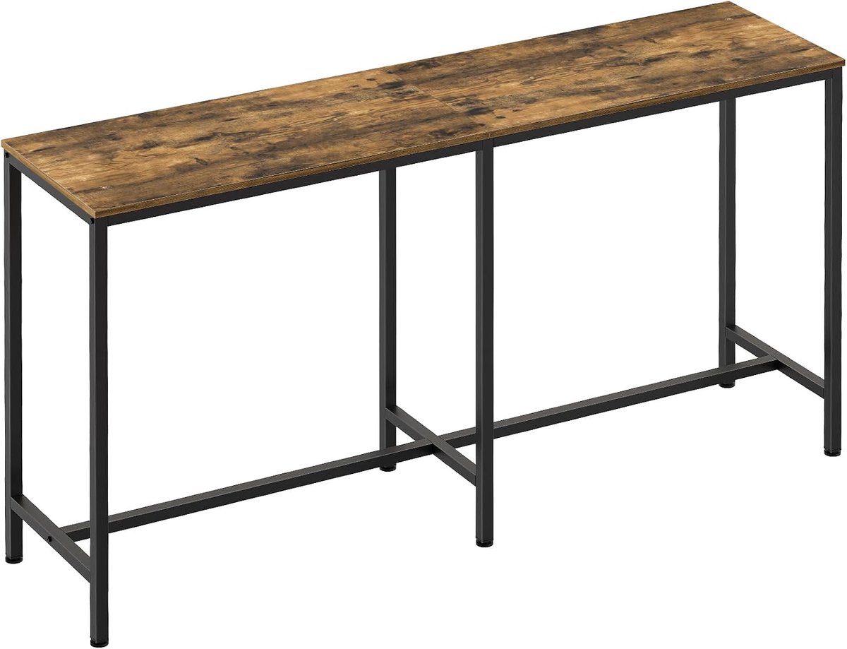 YATINEY 180 cm long bar table, rectangular bar table with footrest - ShopVlot
