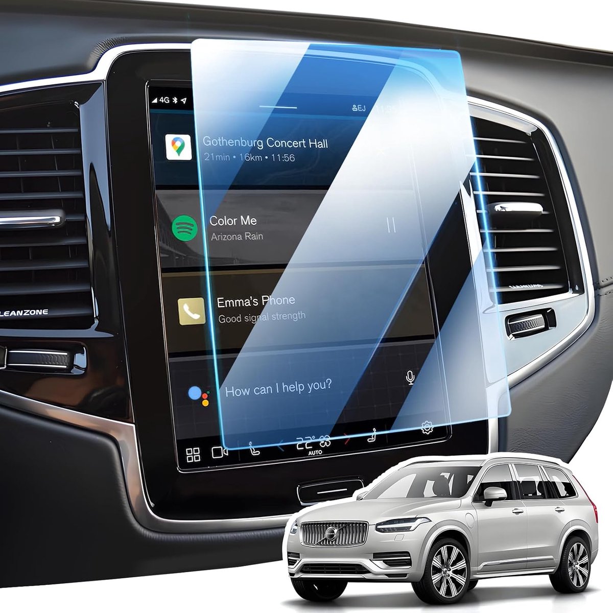 8.7" Screen Protector for Volvo XC40 XC60 XC90 V60 V90 S90 - Screen Protection Film, 9H Tempered Glass, Protective - ShopVlot