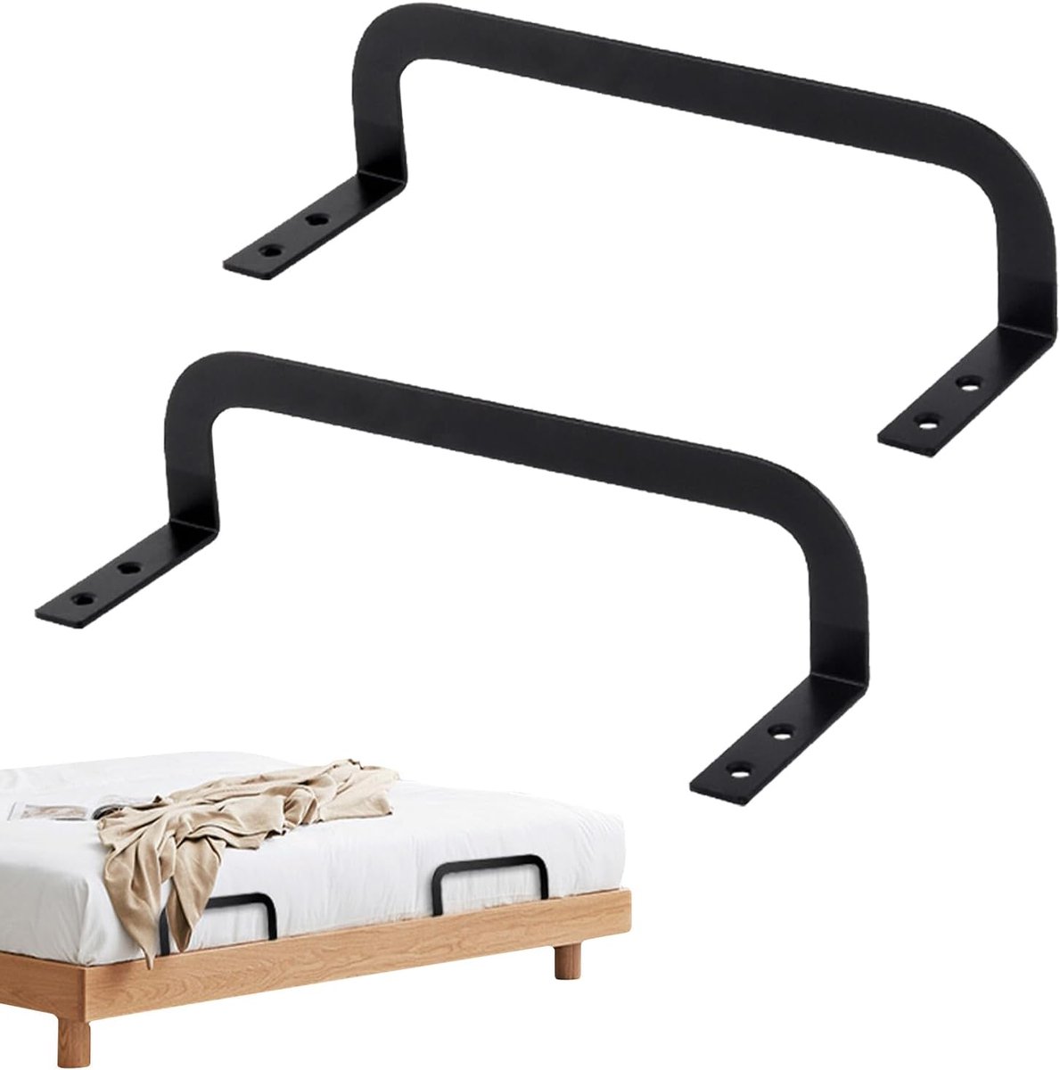 2pcs Non Slip Mattress Holders, Mattress Stabilizers, Metal Mattress Sliding Stopper, Suitable for Solid Wood Bed - ShopVlot