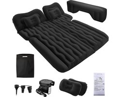 FORMIZON Inflatable Car Air Mattress 180 x 140 cm with Air Pump and 2 Pillows Portable Double Sided Thick Car Bed for - ShopVlot