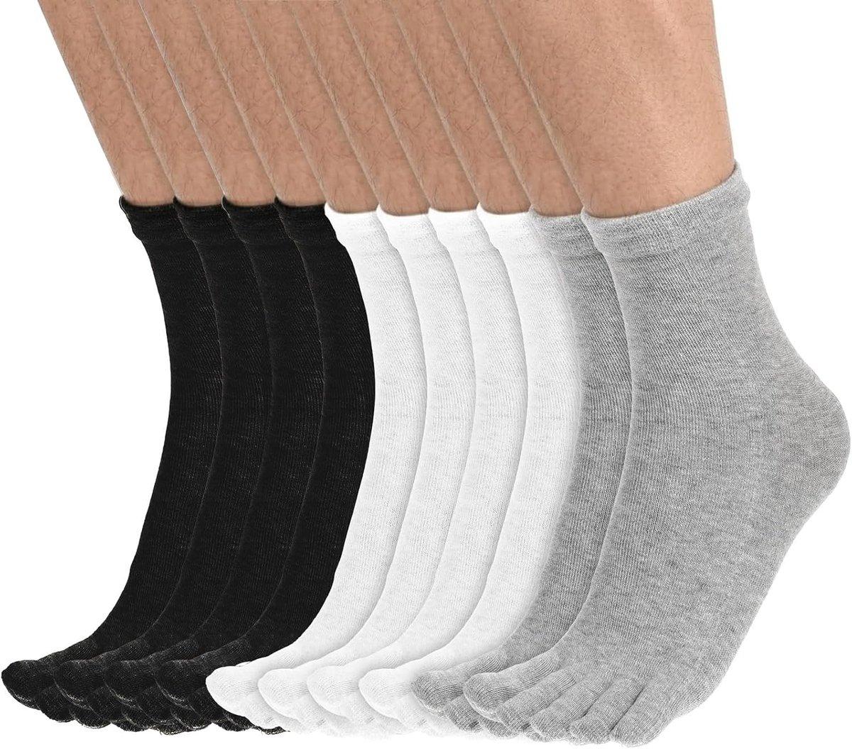 Teensokken 5 paar - Vingersokken voor heren - Ademend materiaal - Ideaal voor fitness - ShopVlot