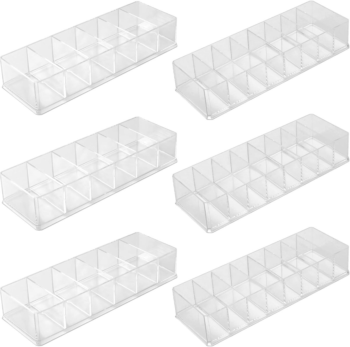 Make-up organizer 6 compartimenten - acryl - transparant - overzichtelijke opslag voor make-up - ShopVlot