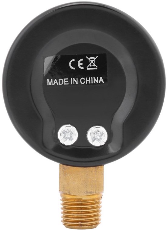 Mini waterdrukmeter 0-15 psi - messing, zijmontage - dubbele schaal - nauwkeurige drukmeting voor vloeistoffen - ShopVlot — afbeelding 4