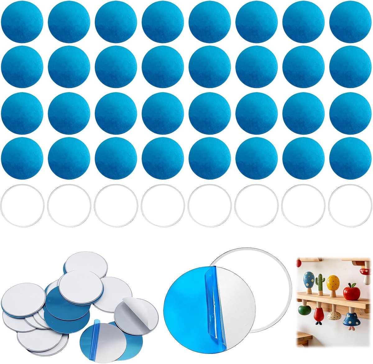 Metalen platen zelfklevend rond - van ijzer - sterke kleefhouder - ideaal voor mobiele apparaten - ShopVlot