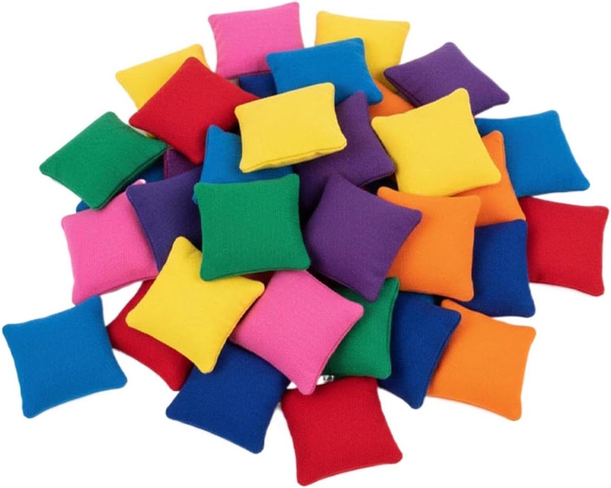 Beanbags Om Te Gooien - Zitzakjes Speelgoed - Actief Spel - 20 Levendige Kleuren - 5.5cm - Multicolor