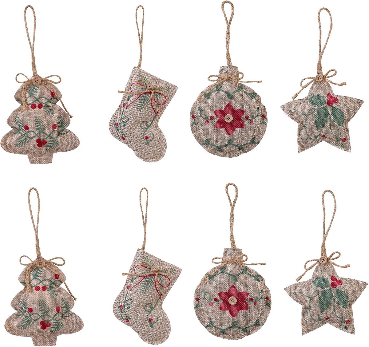 8 Pieces Christmas Tree Decorations Felt Christmas Tree Pendants, Felt Decorative Hangers, Christmas Tree Pendants for - ShopVlot
