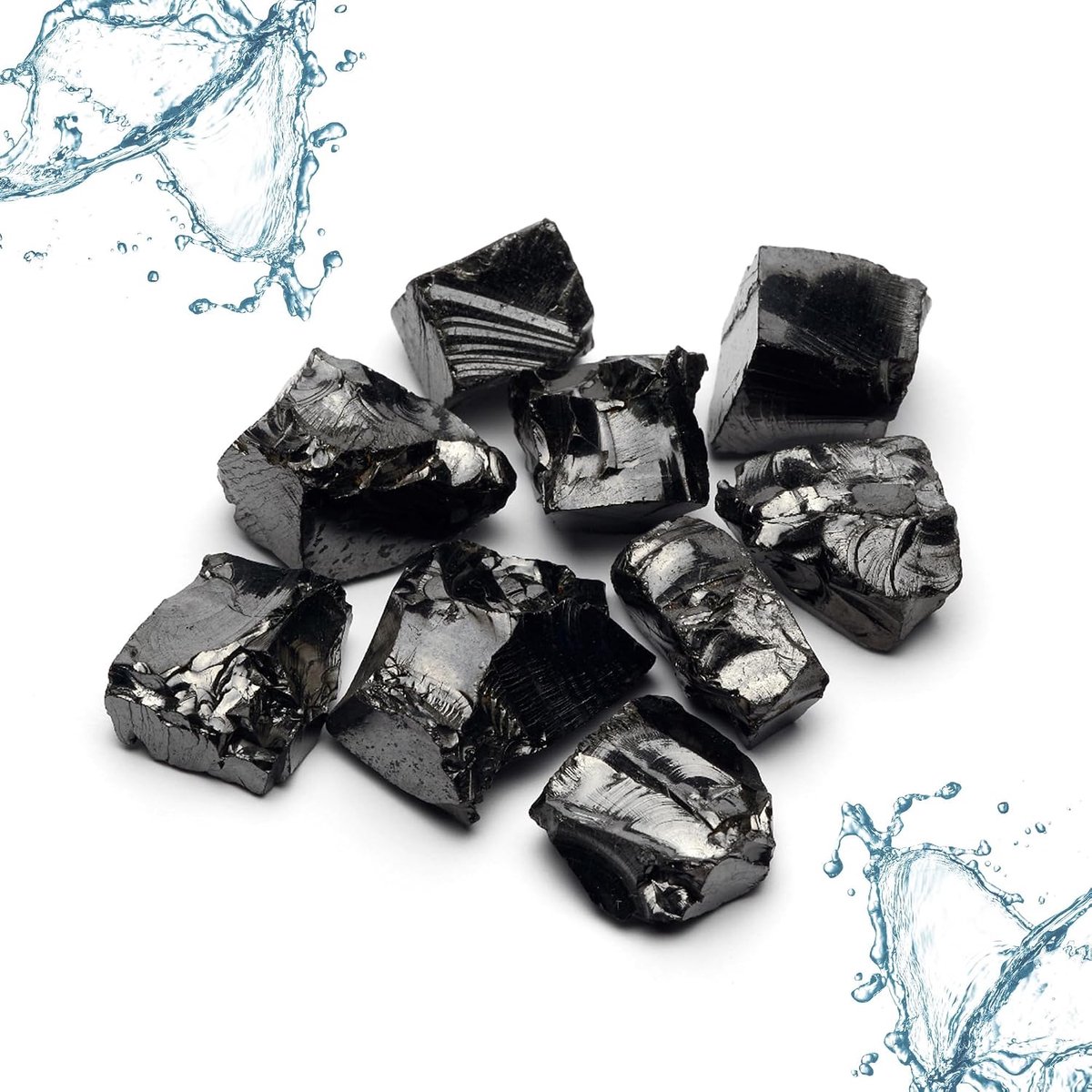 PURAJA Edelshungite water stones for water purification, elite shungite stones, natural stones from Karelia, healing - ShopVlot