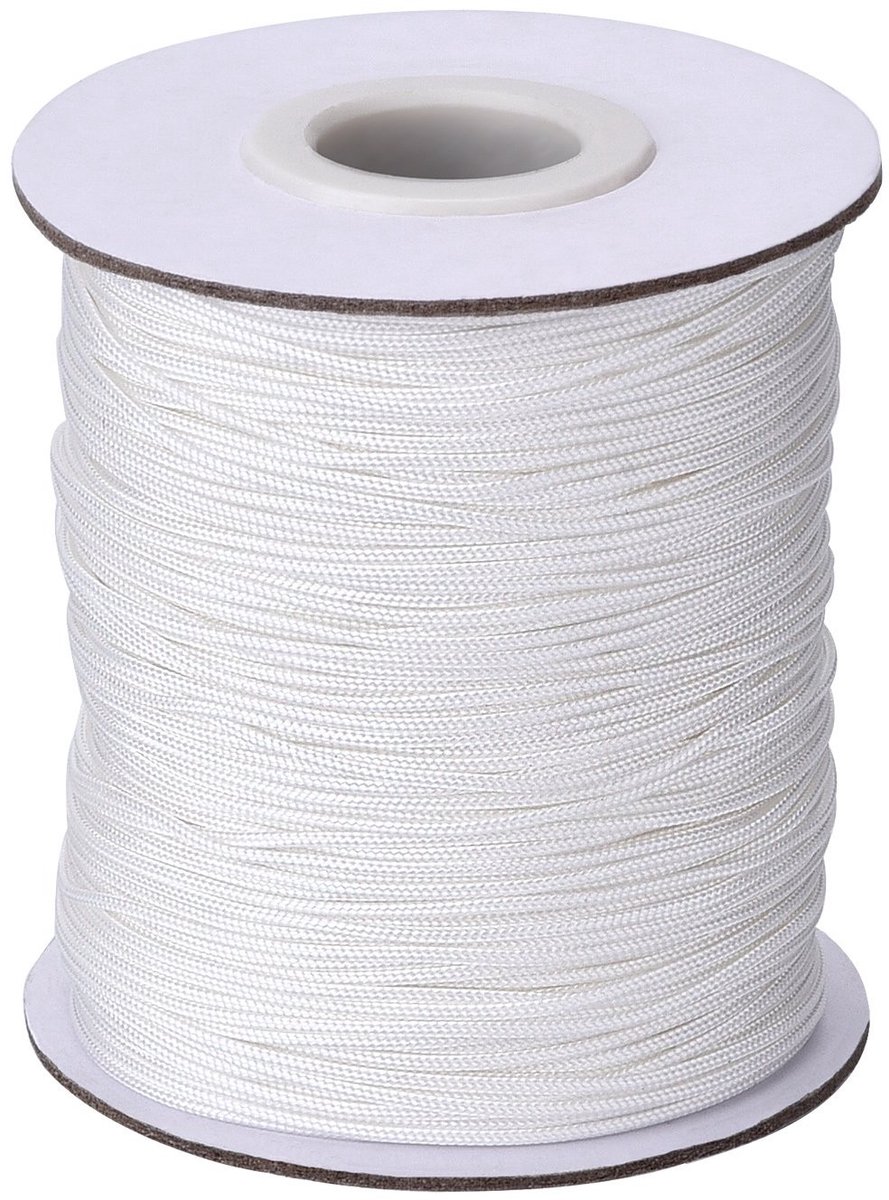 Solidchoice - 1mm Witte Gevlochten Blindkoord 100m/Rol