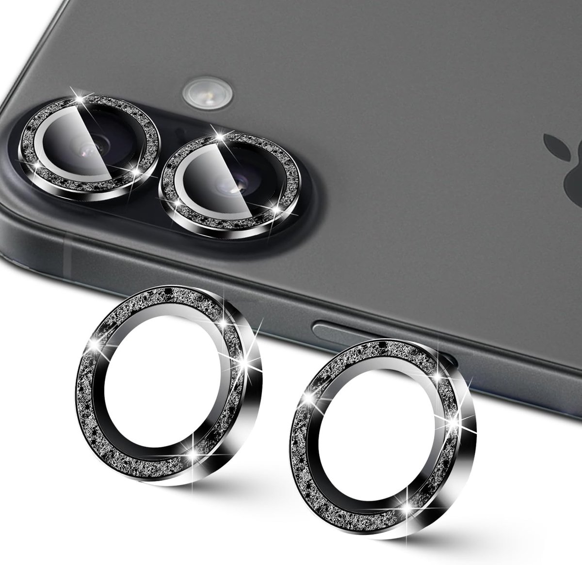 For IP 17 Camera Protection for Tempered Glass, Aluminum Alloy Edge & HD 9H Tempered Camera Protective Film - ShopVlot
