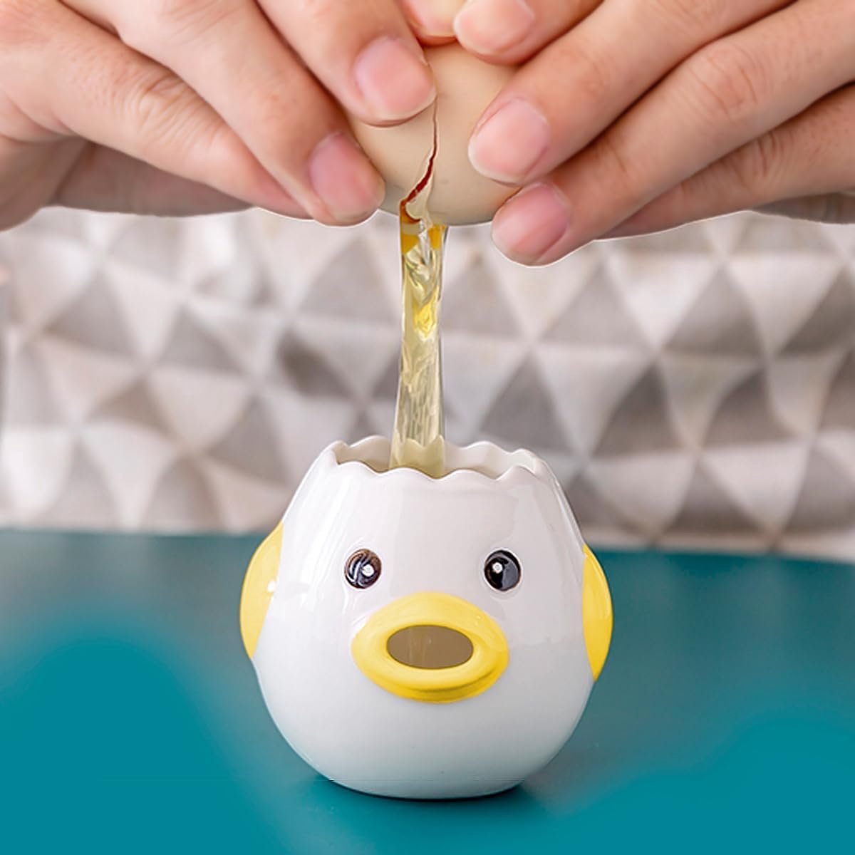 Egg Separator Ceramics Protein Separator Separator- Egg Separator, Egg Separator, Kitchen Gadgets Baking, Baking Tool - ShopVlot