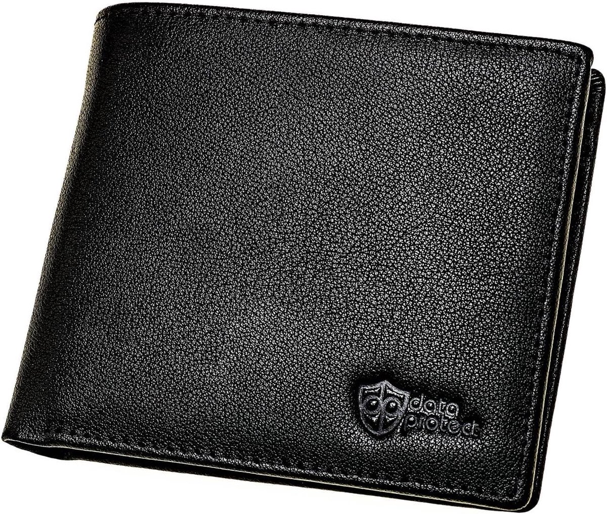 RFID Protection Wallet for Credit Cards, Debit and Leather ID Card Black Security Wallet with Coin Compartment - ShopVlot